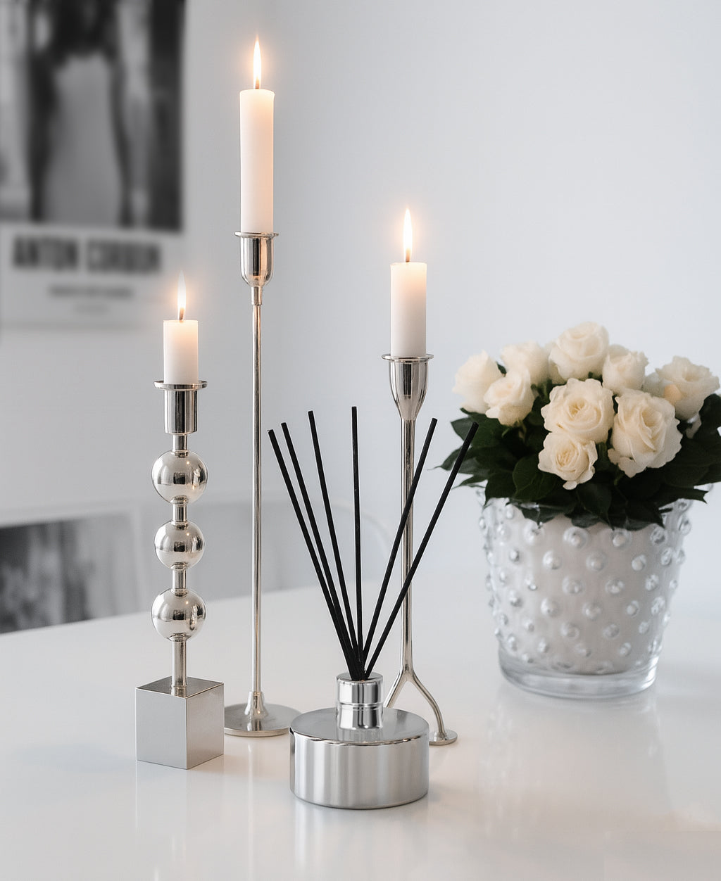 Glistening Silver Reed Diffuser